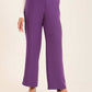 Purple High-Waist Flared Trousers