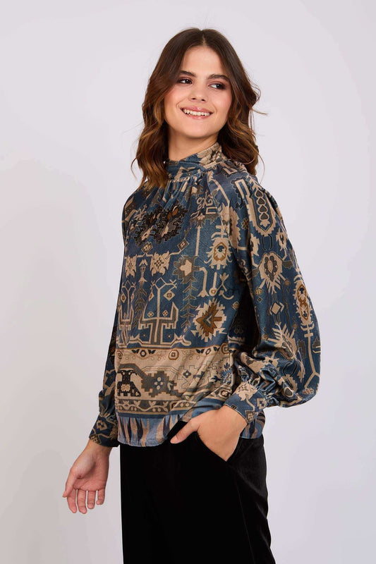 Women Regular Fit Blouse Multicolor