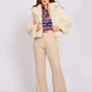 Women Regular Fit Jacket Off White