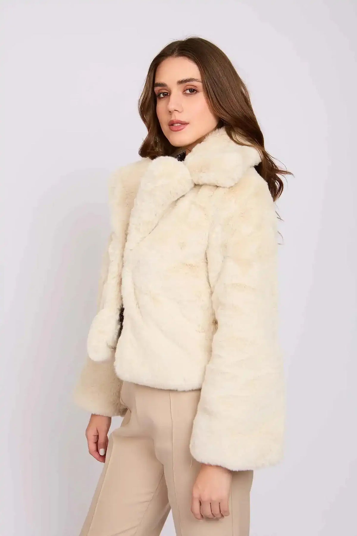 Women Regular Fit Jacket Off White