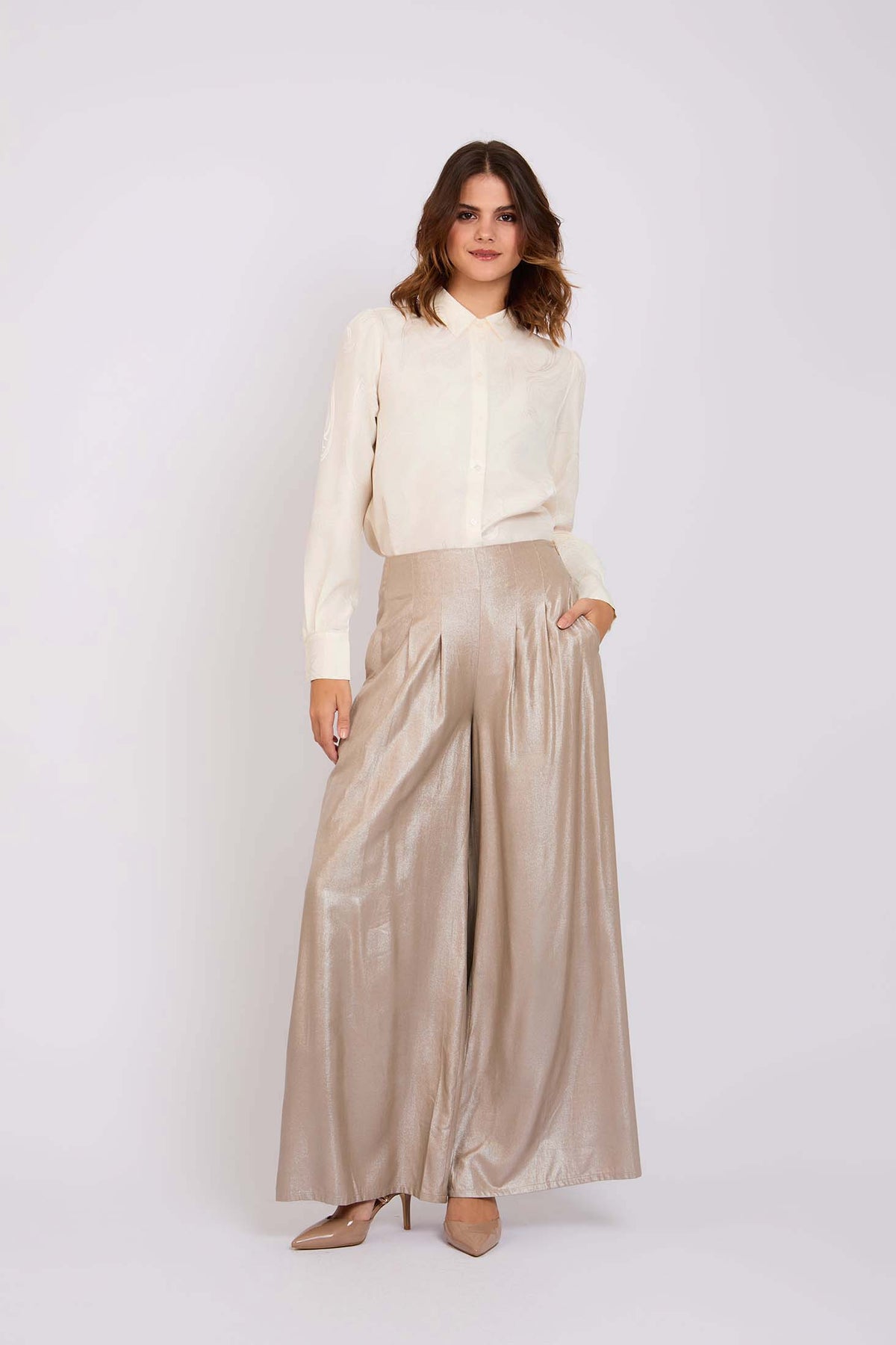 Women Regular Fit Blouse Sugar Off White
