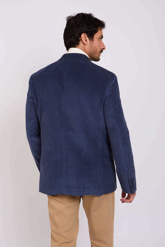 Men Regular Fit Blazer Navy