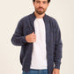 Men High Collar Cardigan Multicolor