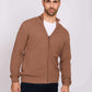 Men Regular Fit Cardigan Brown