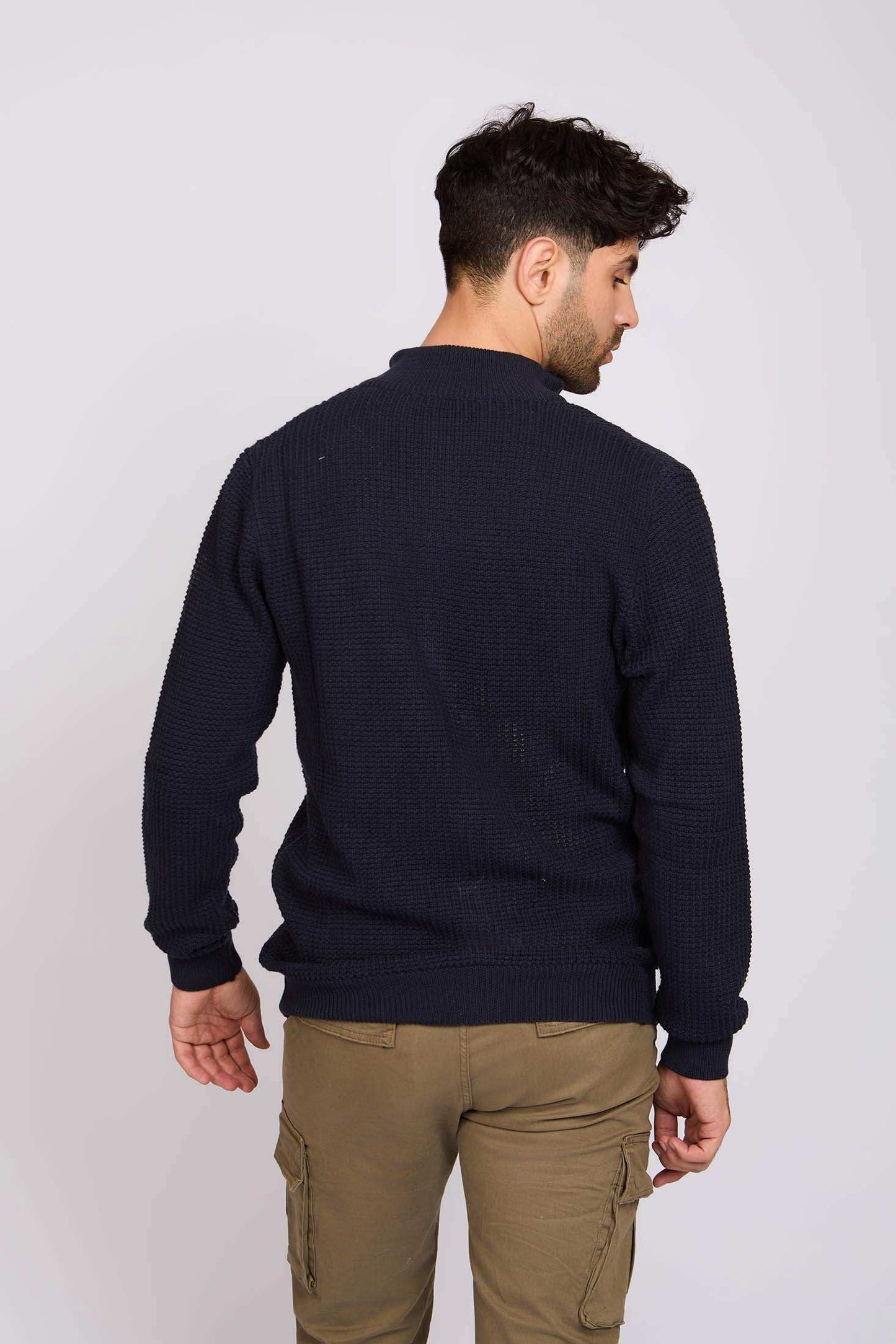 Men Regular Fit Cardigan Black