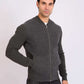 Men Regular Fit Cardigan Grey
