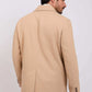 Men Regular Fit Coat Brown