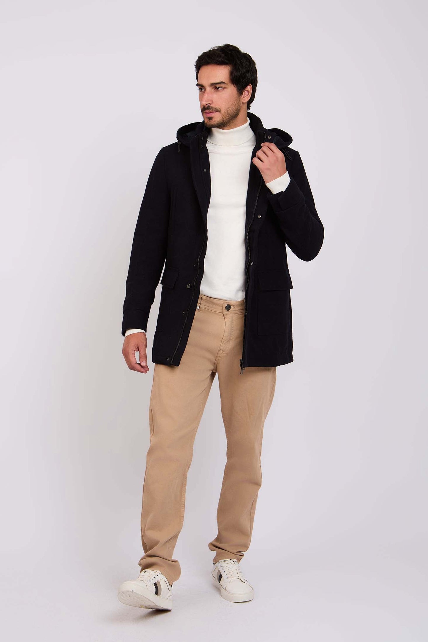 Men Regular Fit Jacket Black