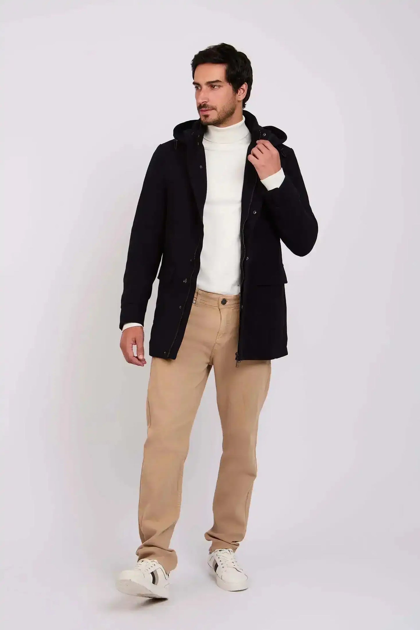 Men Regular Fit Jacket Black