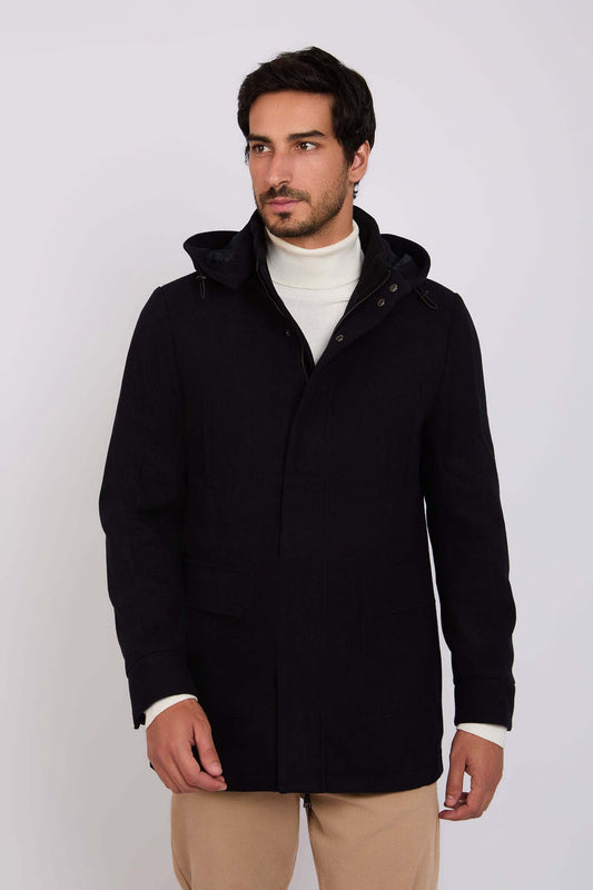Men Regular Fit Jacket Black