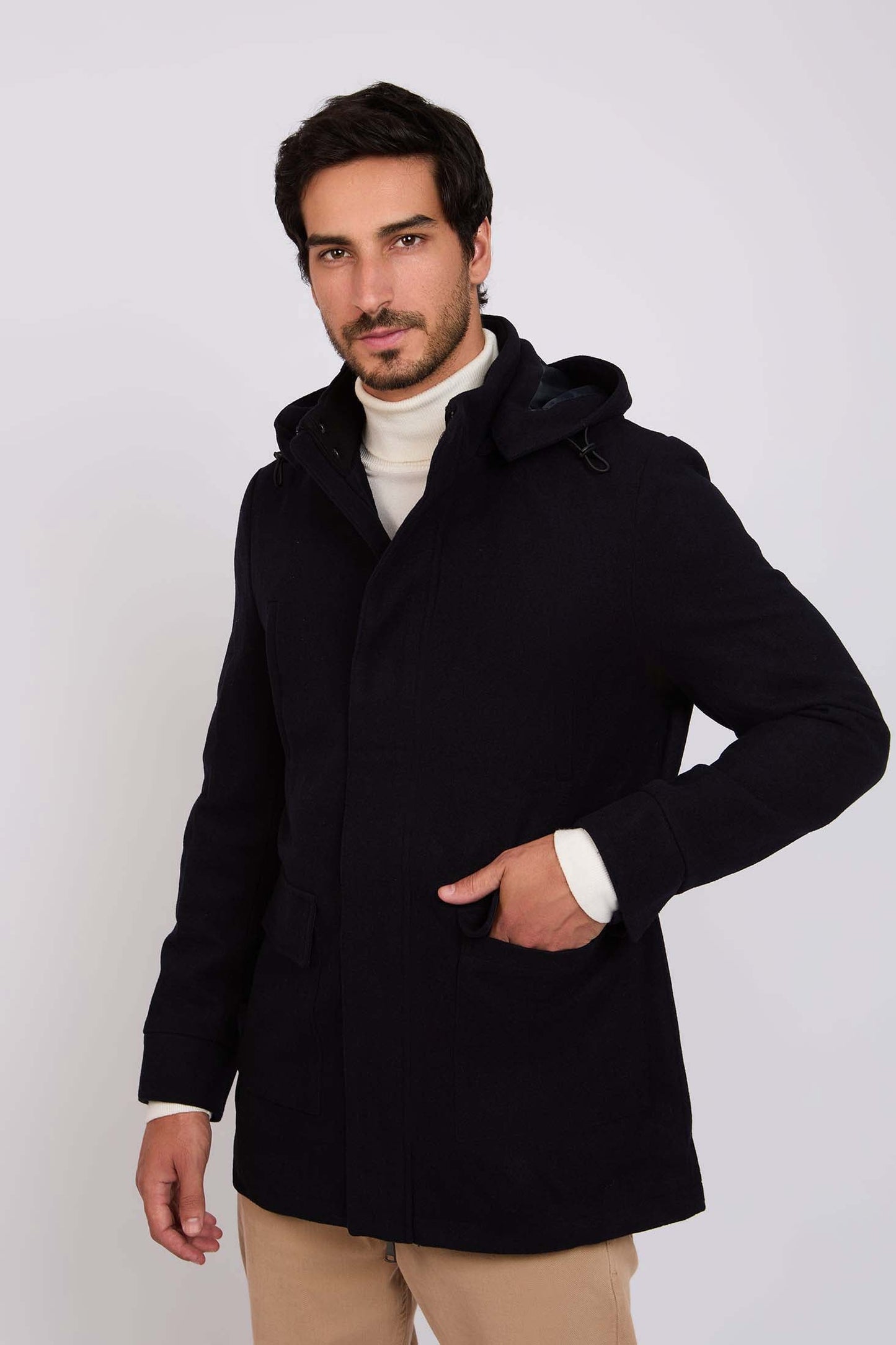Men Regular Fit Jacket Black