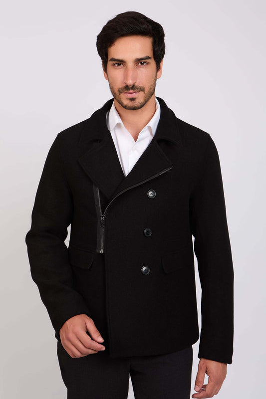 Men Slim Fit Jacket Black