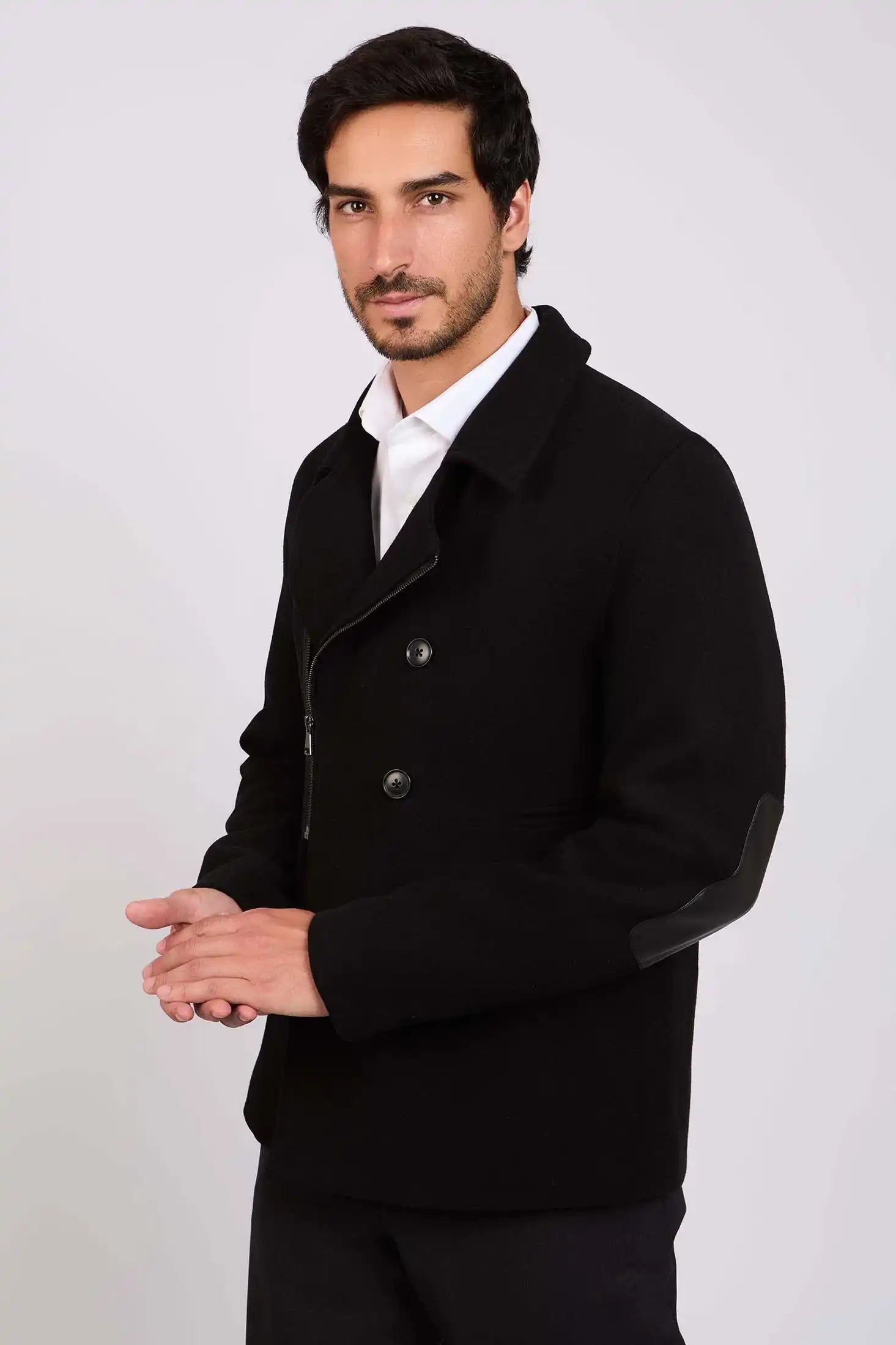 Men Slim Fit Jacket Black