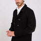جاكيت رجالي ضيق أسود