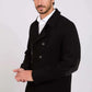 Men Slim Fit Jacket Black