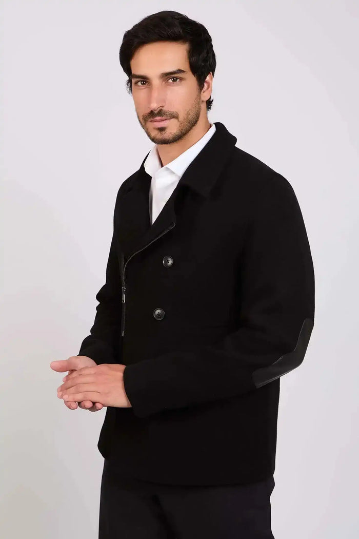 Men Slim Fit Jacket Black
