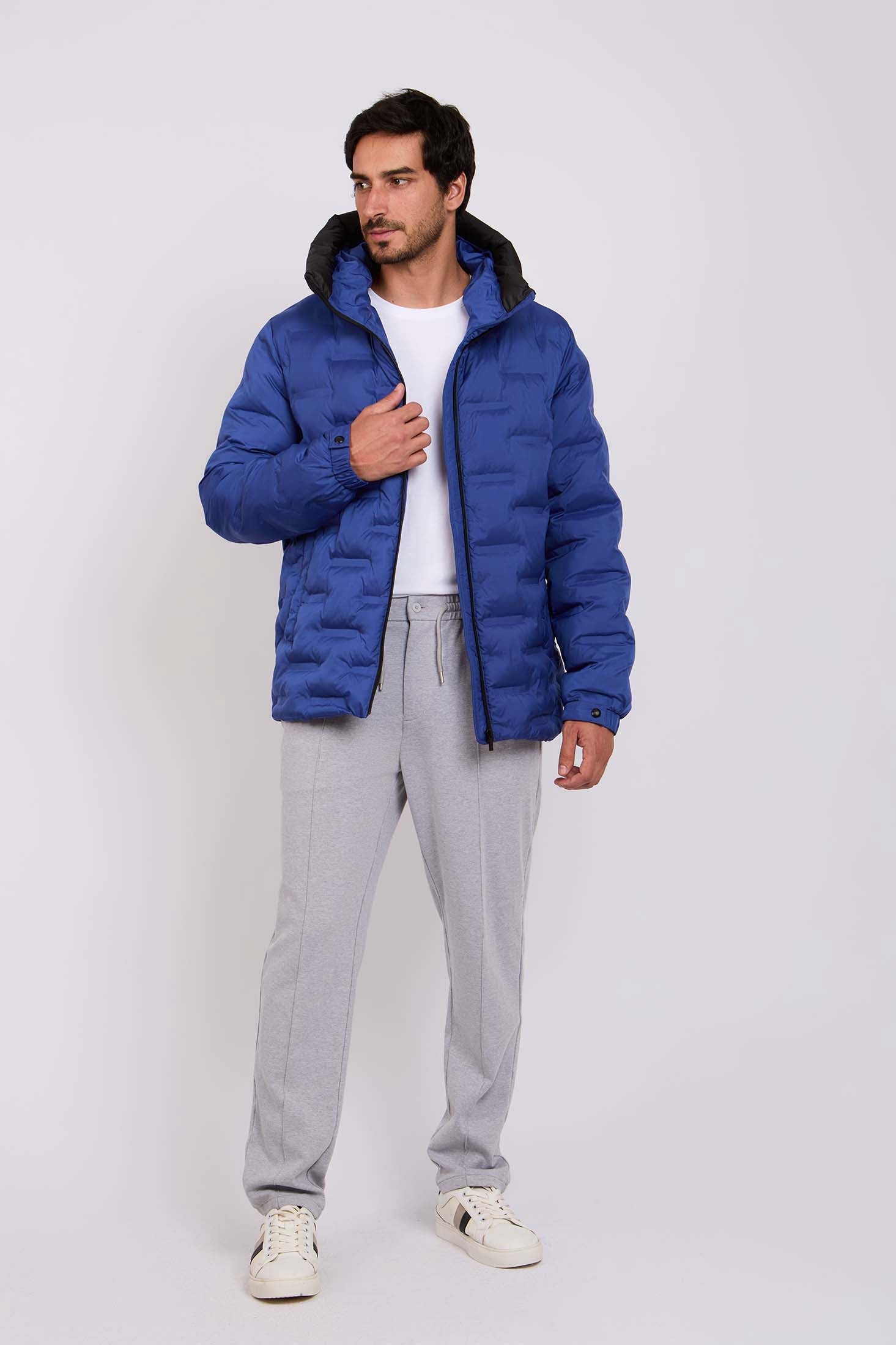 Men Regular Fit Jacket Blue