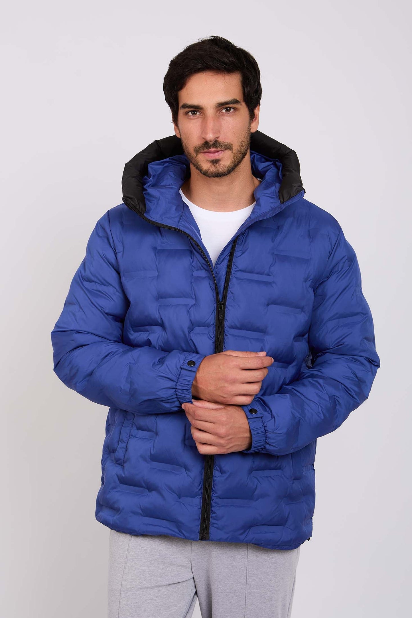 Men Regular Fit Jacket Blue