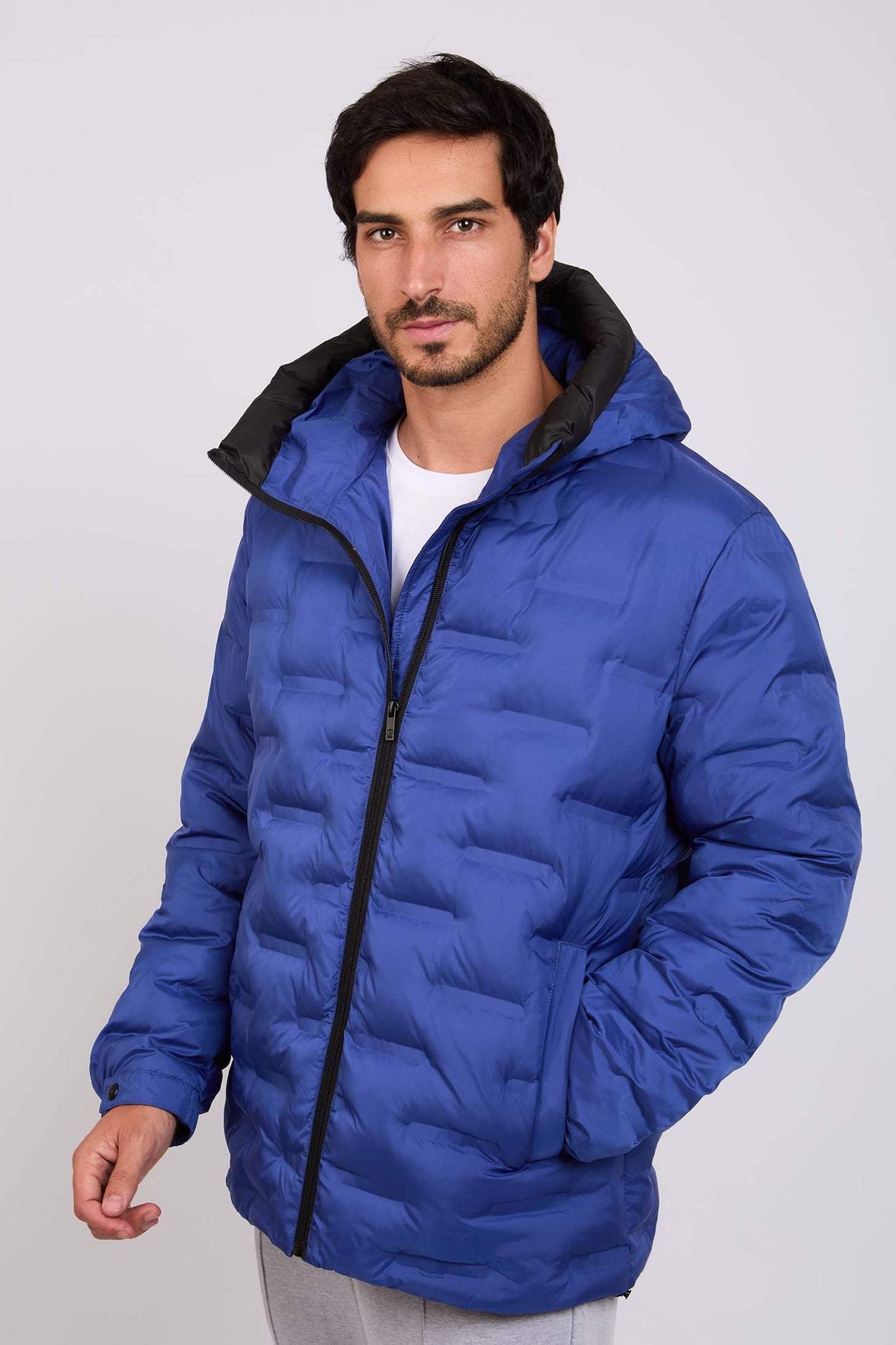 Men Regular Fit Jacket Blue
