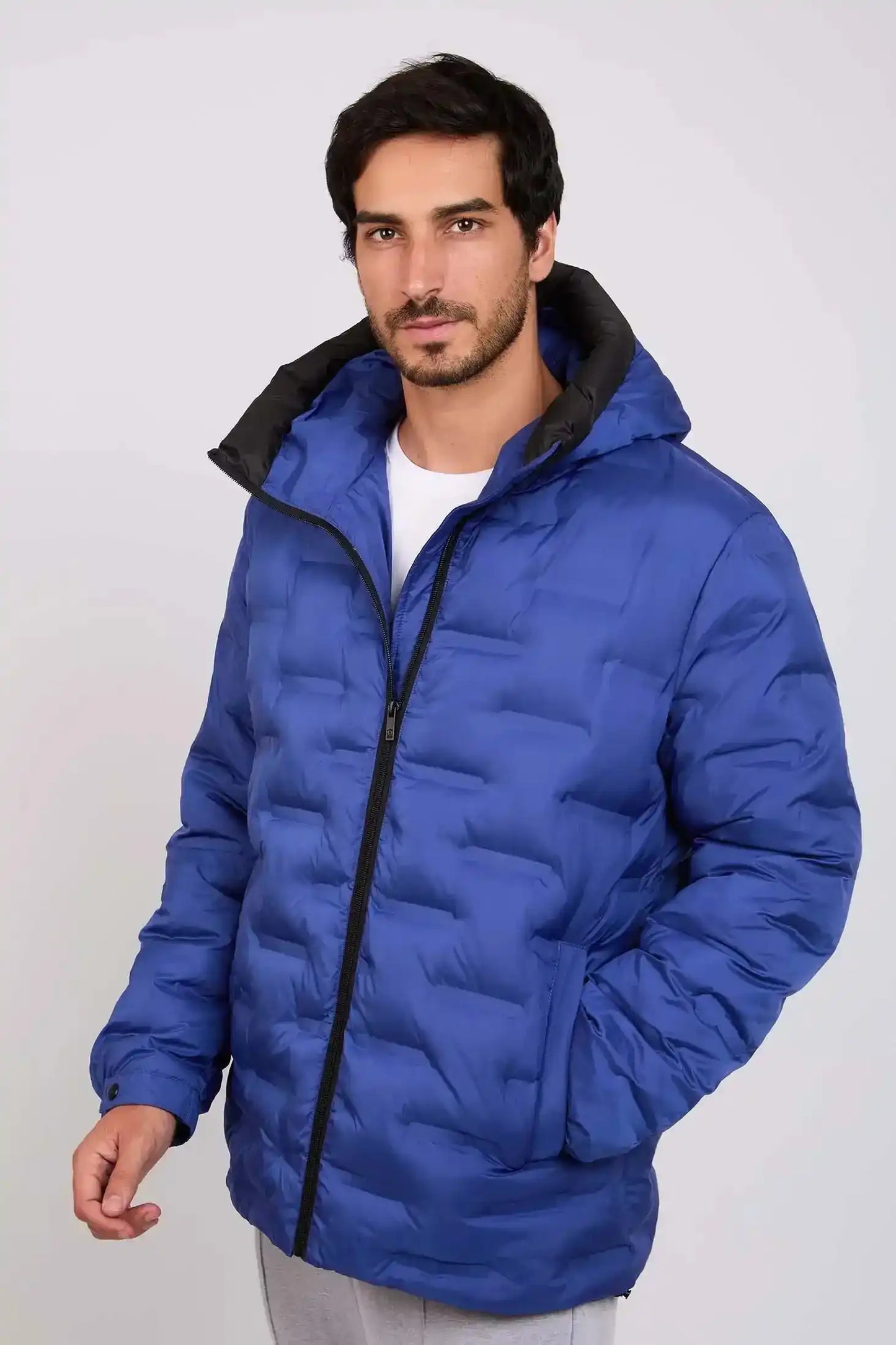 Men Regular Fit Jacket Blue