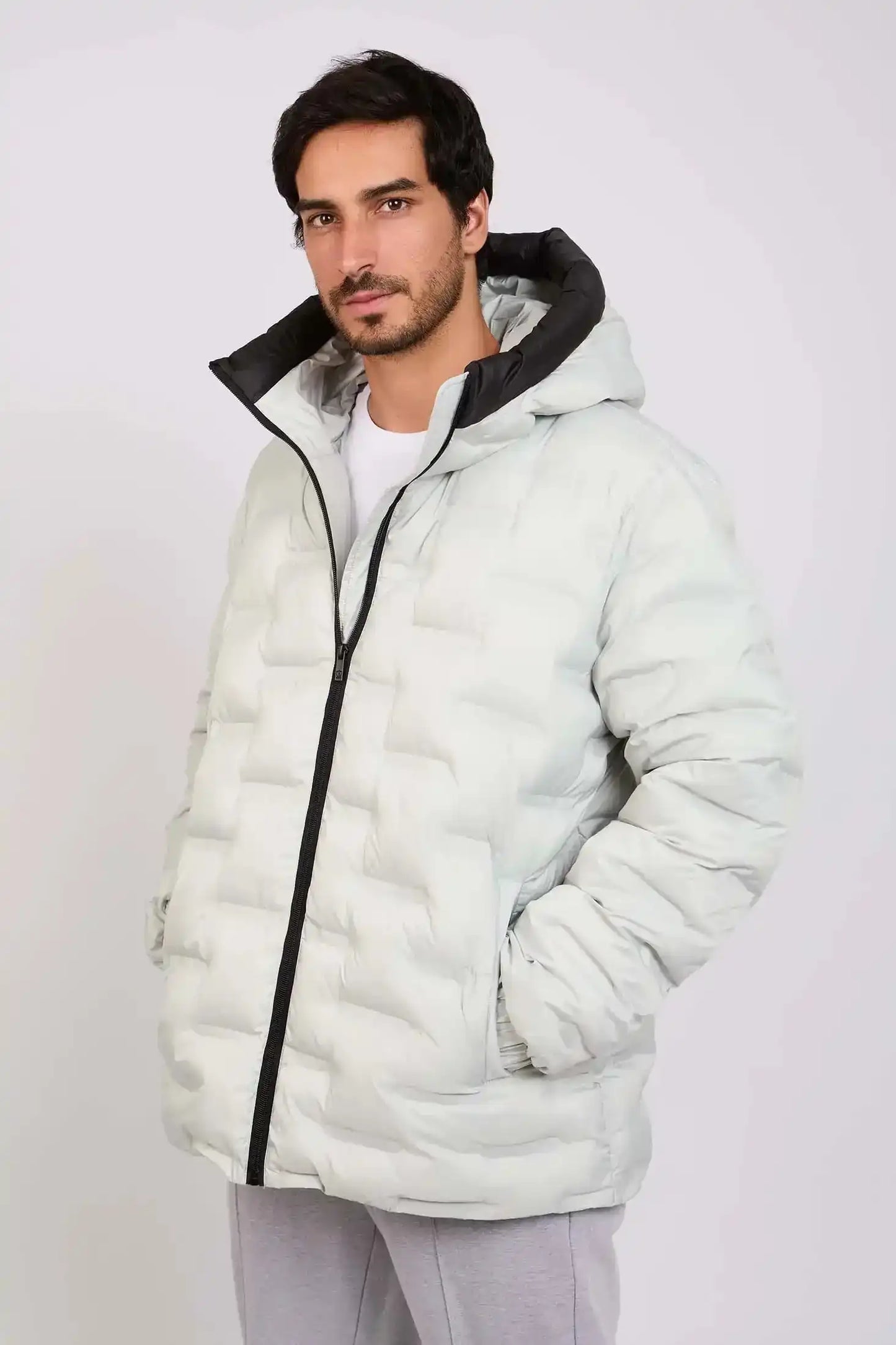 Men Regular Fit Jacket White