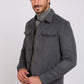 Men Regular Fit Jacket Grey