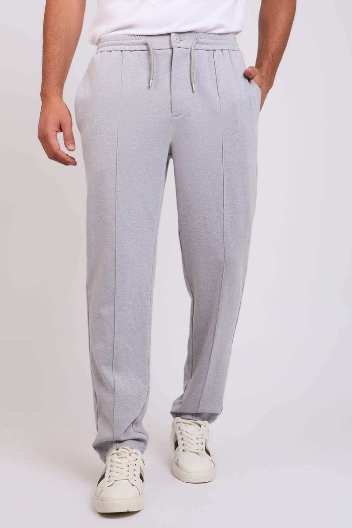 Men Regular Fit Pants Grey