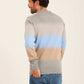 Men Striped Regular Fit Pullover Multicolor