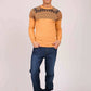 Men Regular Fit Pullover Orange