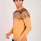 Men Regular Fit Pullover Orange