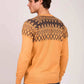 Men Regular Fit Pullover Orange