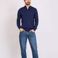 Men Regular Fit Pullover Navy