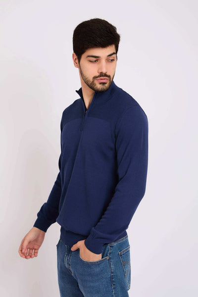 Men Regular Fit Pullover - Navy