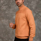 Men Regular Fit Pullover Orange