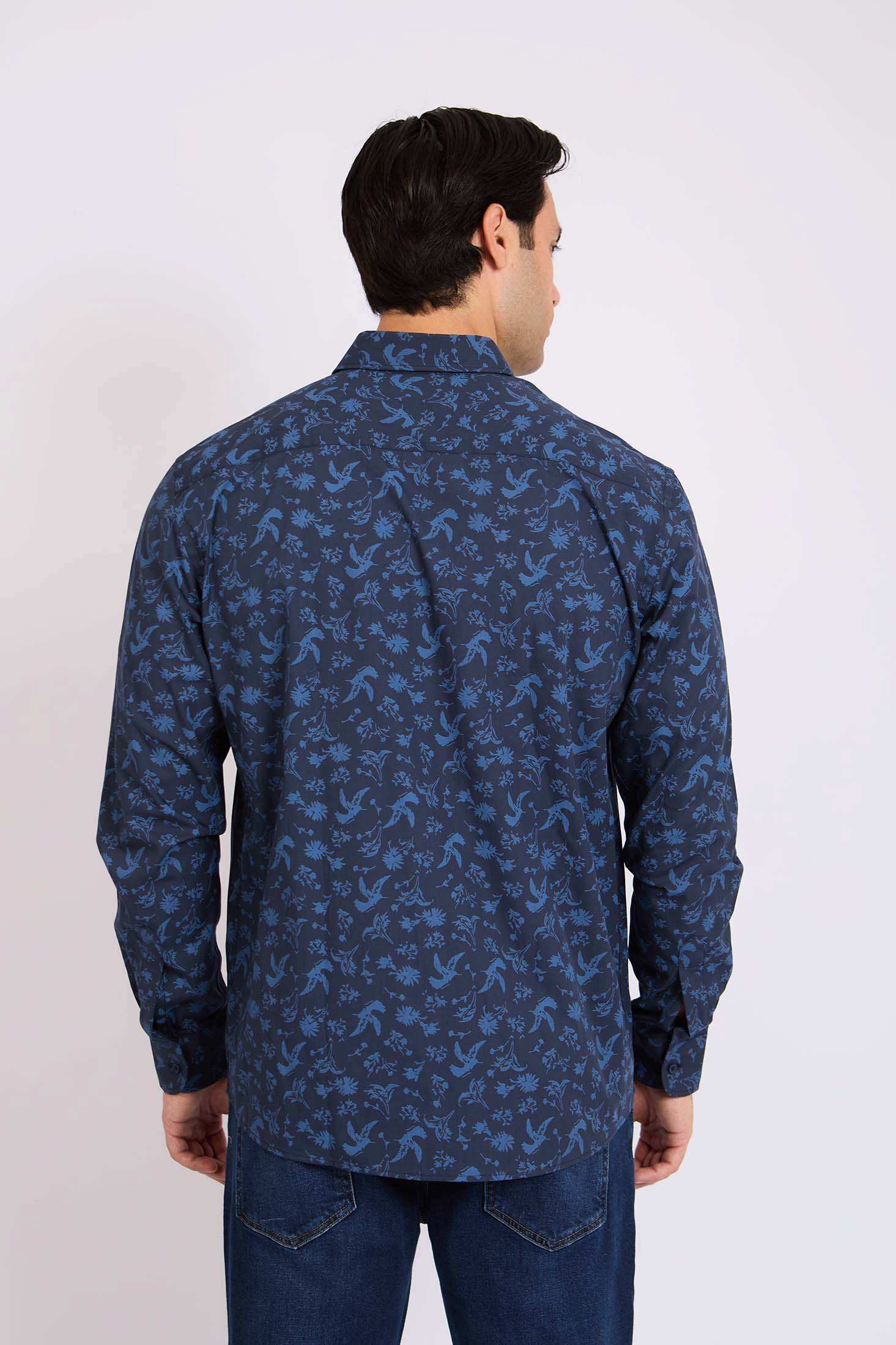 Men Regular Fit Shirt Blue