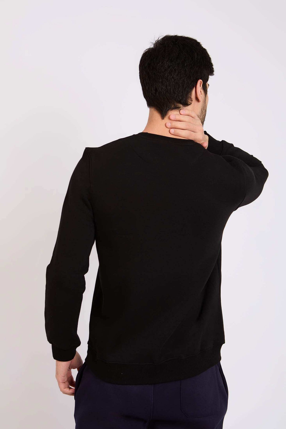 Men Regular Fit Sweatshirt Black