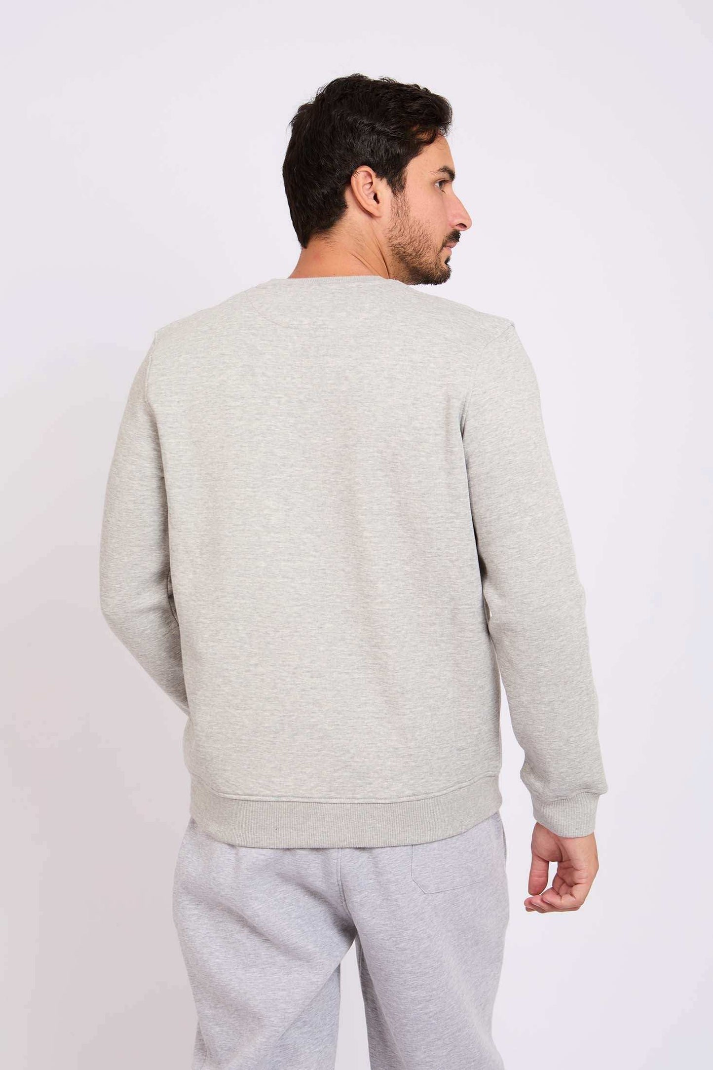 Men Regular Fit Sweatshirt Grey
