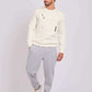 Men Regular Fit Sweatshirt Off White