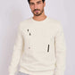 Men Regular Fit Sweatshirt Off White