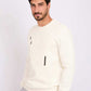 Men Regular Fit Sweatshirt Off White