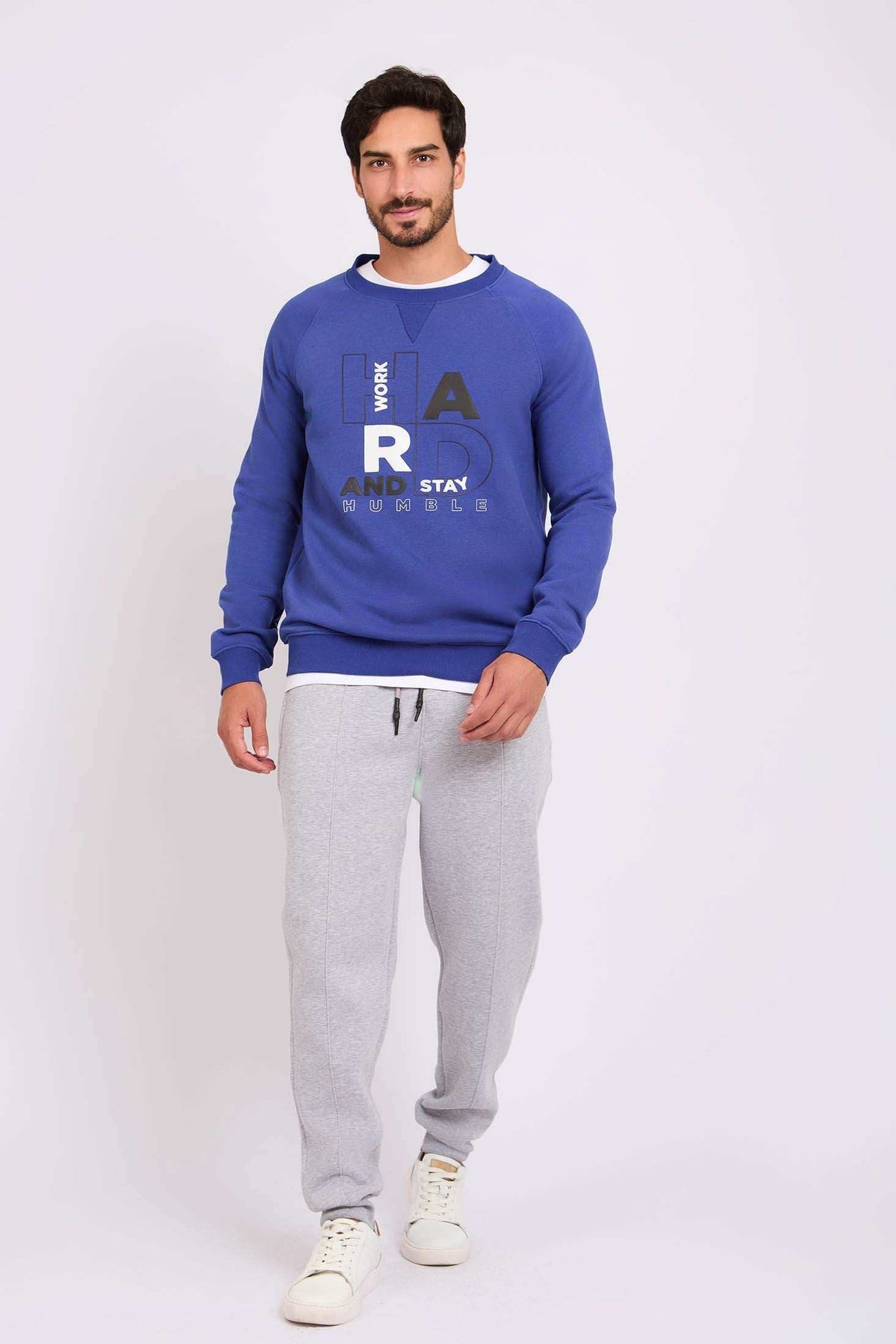 Men Regular Fit Sweatshirt Deep Blue