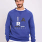 Men Regular Fit Sweatshirt Deep Blue