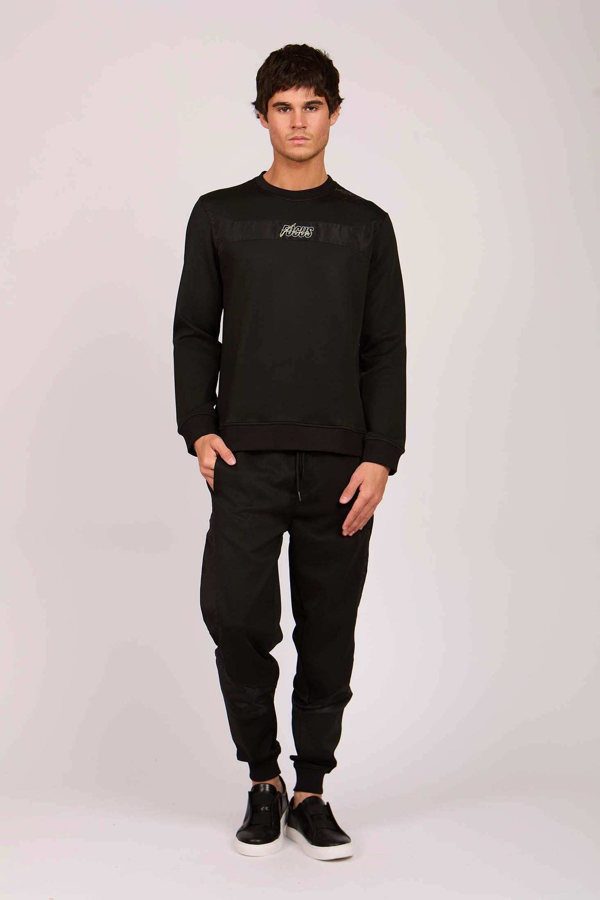 Men Regular Fit Sweatshirt Black