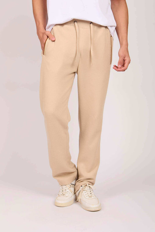 Men Regular Fit Sweat Pants Brown