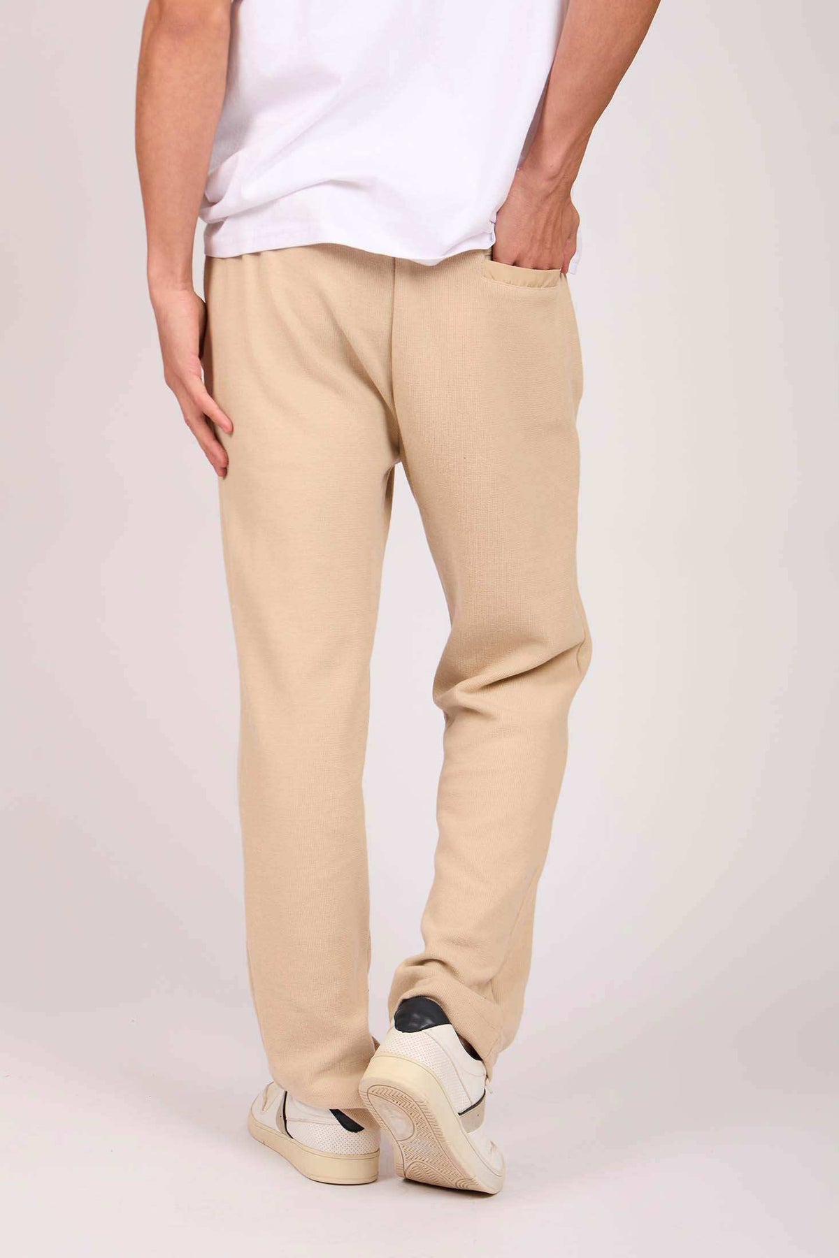 Men Regular Fit Sweat Pants Brown