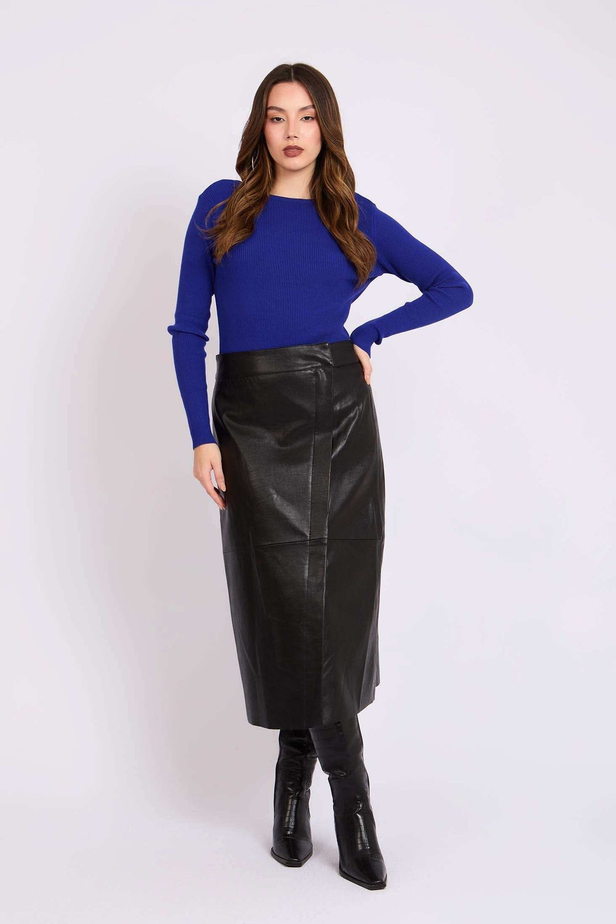 Women Regular Fit Pullover Blue