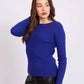 Women Regular Fit Pullover Blue