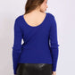 Women Regular Fit Pullover Blue