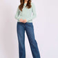 Women Regular Fit Pullover Mint Green