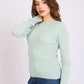 Women Regular Fit Pullover Mint Green